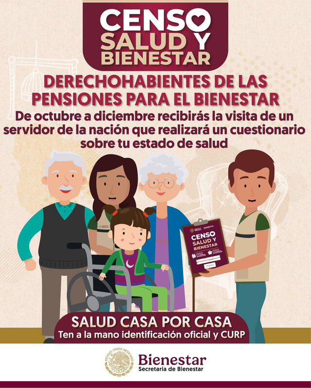  Más de 20.000 profesionales de salud aplicarán censo en el marco del programa Salud Casa por Casa en México. Foto: Bienestar   