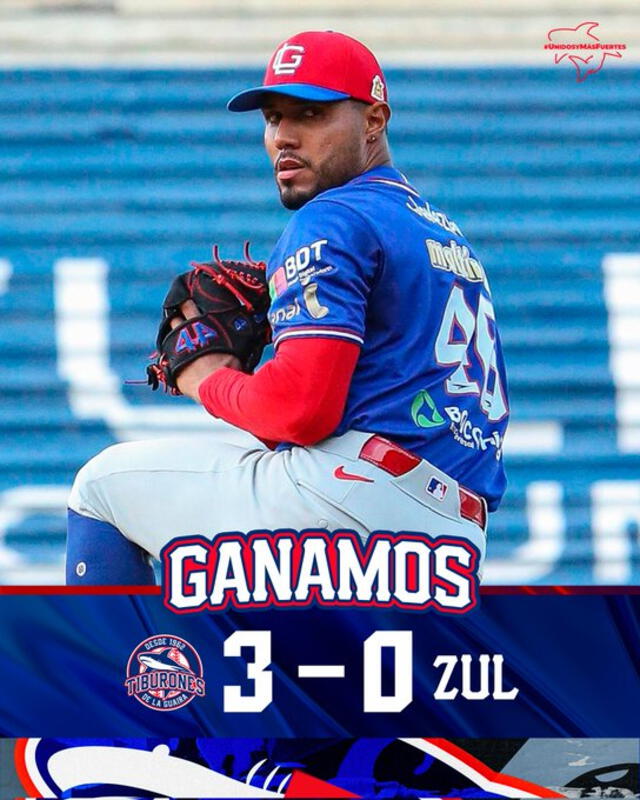 Tiburones están en la tercera posición actualmente. Foto: Tiburones de La Guaira/X 