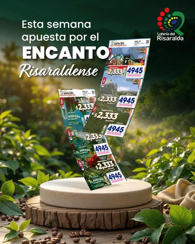 Este es el billete de la semana. Foto Lotería de Risaralda   