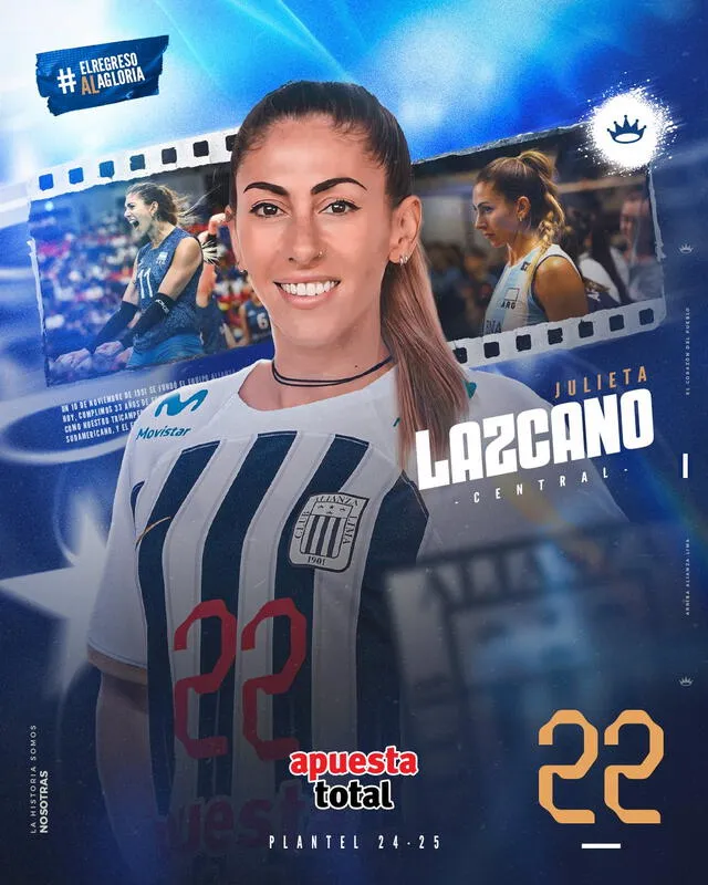 Julieta Lazcano es nueva integrante del plantel de vóley de Alianza Lima. Foto: Alianza Lima Voley   