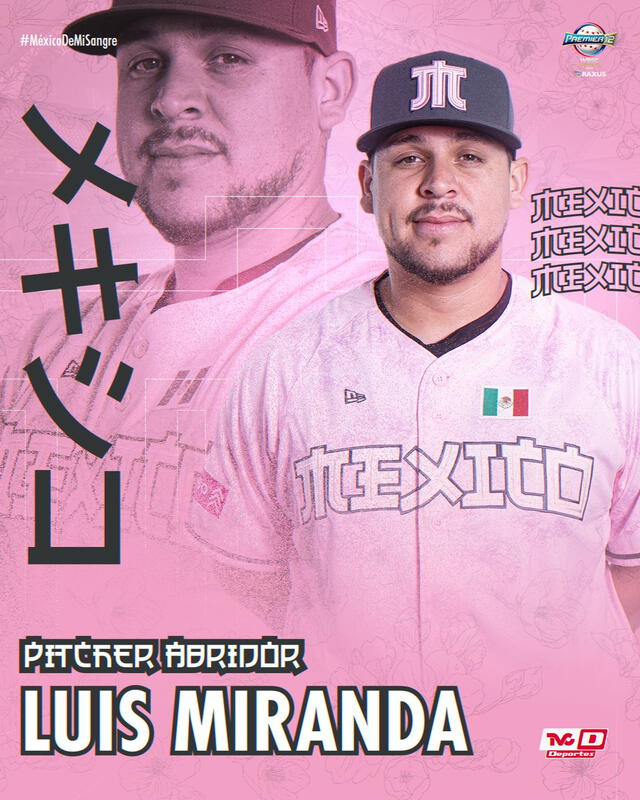 Luis Miranda será el pitcher abridor de México. Foto: Novena México   