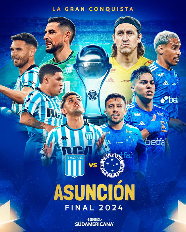  Banner de la final de la Copa Sudamericana. Foto: Conmebol   