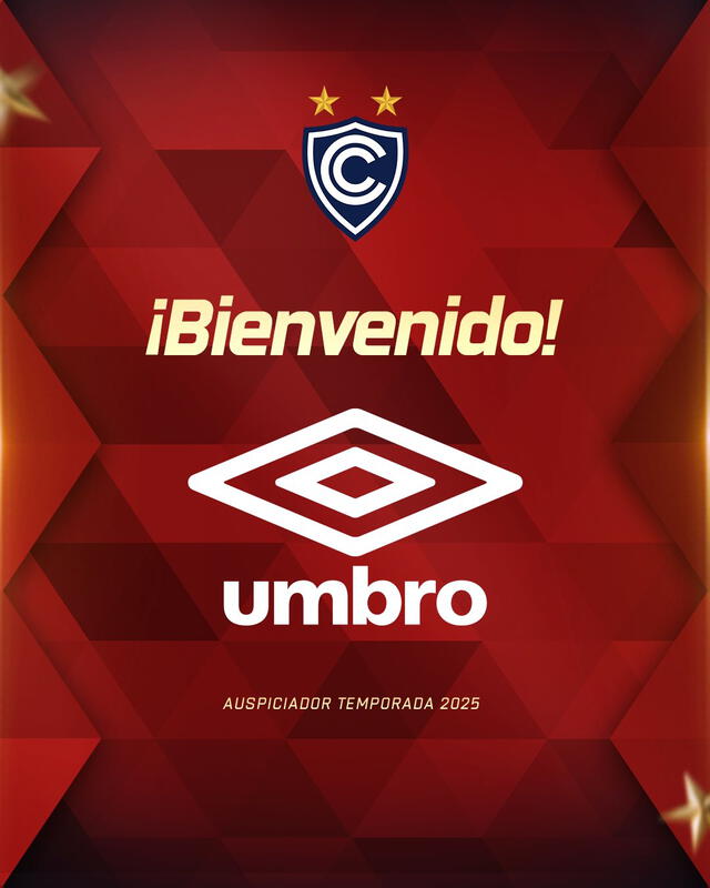  Cienciano hizo oficial el anuncio del fichaje de Umbro en sus redes sociales. Foto: Cienciano    