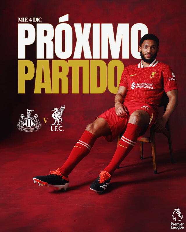 Banner del partido. Foto: Liverpool FC   