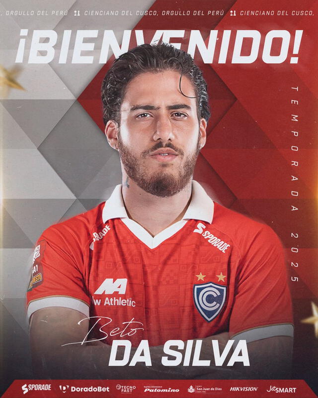  Banner oficial de la presentación de Beto Da Silva. Foto: Cienciano   