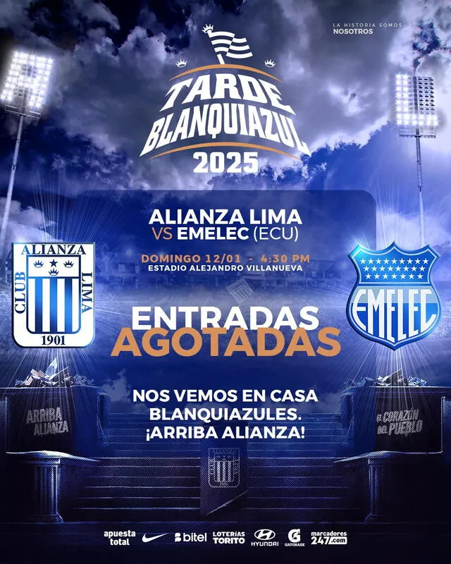 Alianza Lima anunci la 'Tarde Blanquiazul' en Matute. Foto: Club Alianza Lima 