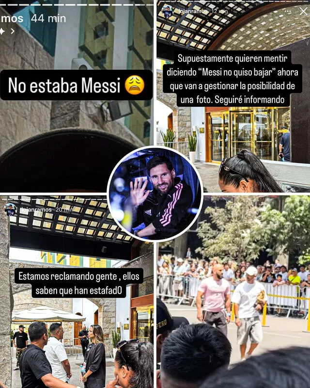 Publicaciones del usuario Johan Ramos Sánchez sobre la ausencia de Messi. Foto: Fanáticos del Fútbol - Perú/iojanramos/Instagram   