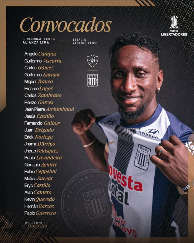Lista de convocados de Alianza Lima para jugar ante Nacional. Foto: Alianza Lima Lista de convocados de Alianza Lima para jugar ante Nacional. Foto: Alianza Lima