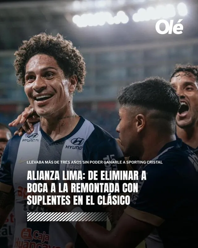 Publicación del diario Olé sobre Alianza Lima. Foto: Diario Olé Publicación del diario Olé sobre Alianza Lima. Foto: Diario Olé