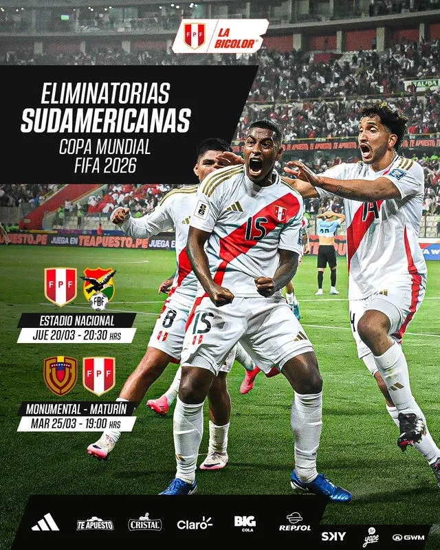 Fechas confirmadas de los partidos. Foto: La Bicolor   