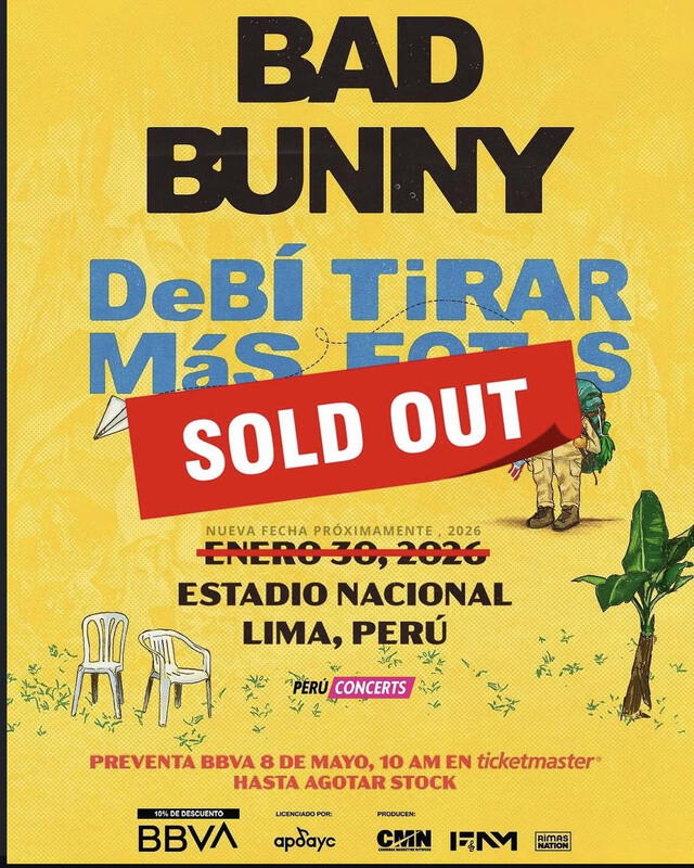 Bad Bunny hace sold out en Lima Bad Bunny hace sold out en Lima
