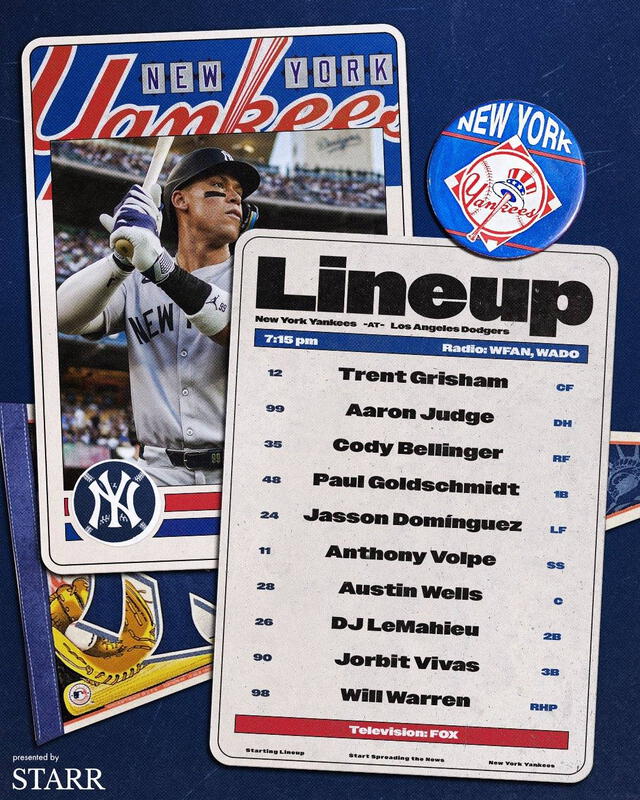 Lineup de los New York Yankees Lineup de los New York Yankees