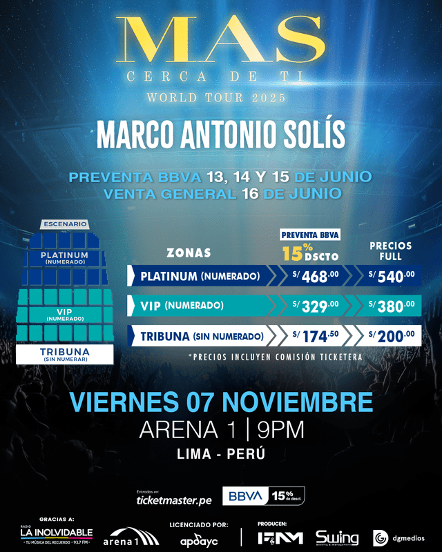 Las entradas para este esperado evento se podrán comprar a través de Ticketmaster. Foto: difusión   