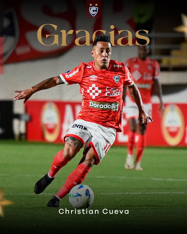 Imagen que publicó Cienciano al anunciar salida de Christian Cueva. Foto. Club Cienciano Imagen que publicó Cienciano al anunciar salida de Christian Cueva. Foto. Club Cienciano