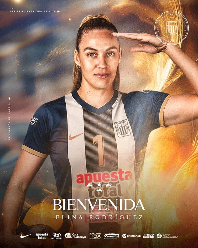 Elina Rodríguez afrontará su primera experiencia en la Liga Peruana de Vóley. Foto: Alianza Lima. Elina Rodríguez afrontará su primera experiencia en la Liga Peruana de Vóley. Foto: Alianza Lima.
