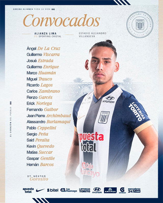 Convocados en Alianza Lima para la fecha 4 del Clausura. Foto: Club Alianza Lima 