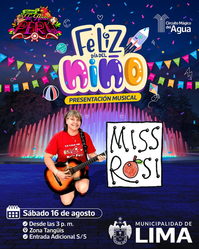 Miss Rosi celebrará el Día del Niño con canciones, baile y mucha diversión para los más pequeños. Foto: difusión. Miss Rosi celebrará el Día del Niño con canciones, baile y mucha diversión para los más pequeños. Foto: difusión.