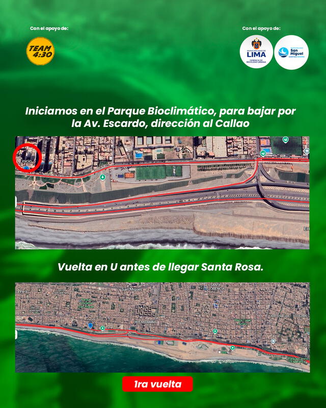 Ruta de la Épica Costa Verde X2. Foto: Wheels/FB   