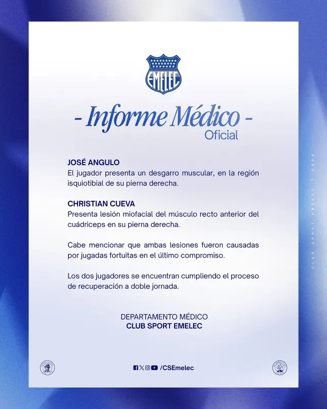 Comunicado de Emelec. Foto: captura X Comunicado de Emelec. Foto: captura X