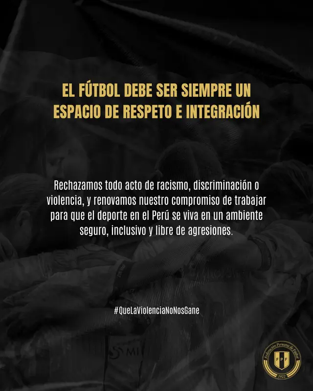 Mensaje de la FPF. Foto: captura de X   