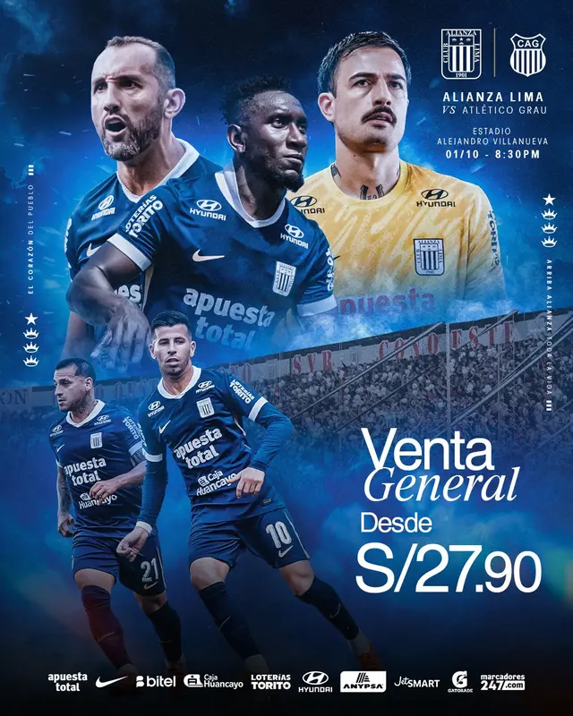 Precios de las entradas para el Alianza Lima vs Atlético Grau. Foto: Alianza Lima 