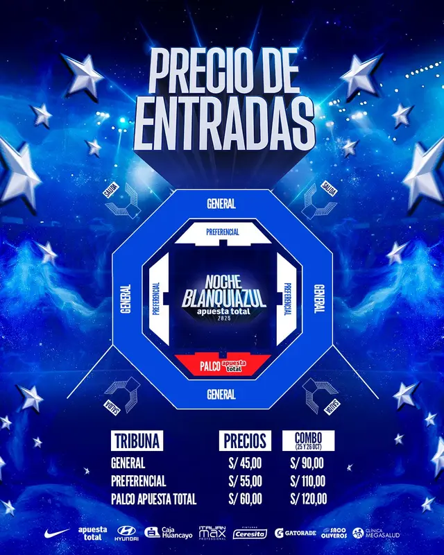 Precios de las entradas al evento íntimo. Foto: Alianza Lima Vóley   