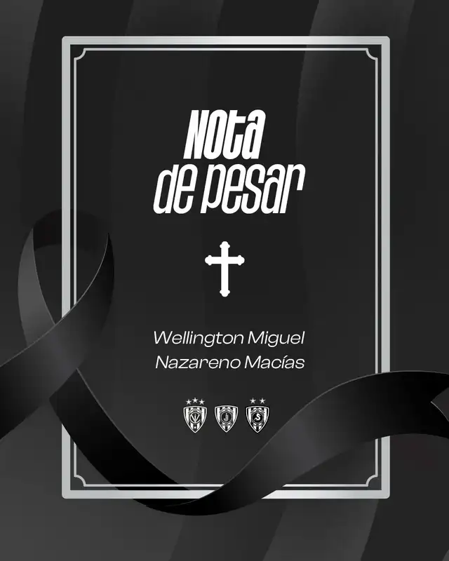 El club negriazul lamentó la muerte de Miguel Nazareno. Foto: Independiente del Valle El club negriazul lamentó la muerte de Miguel Nazareno. Foto: Independiente del Valle