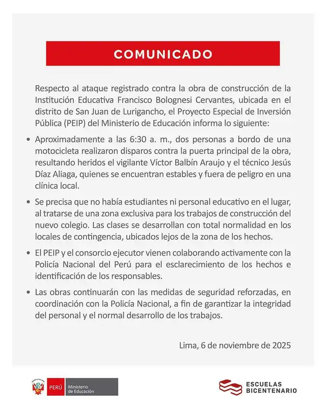 Pronunciamiento Minedu   