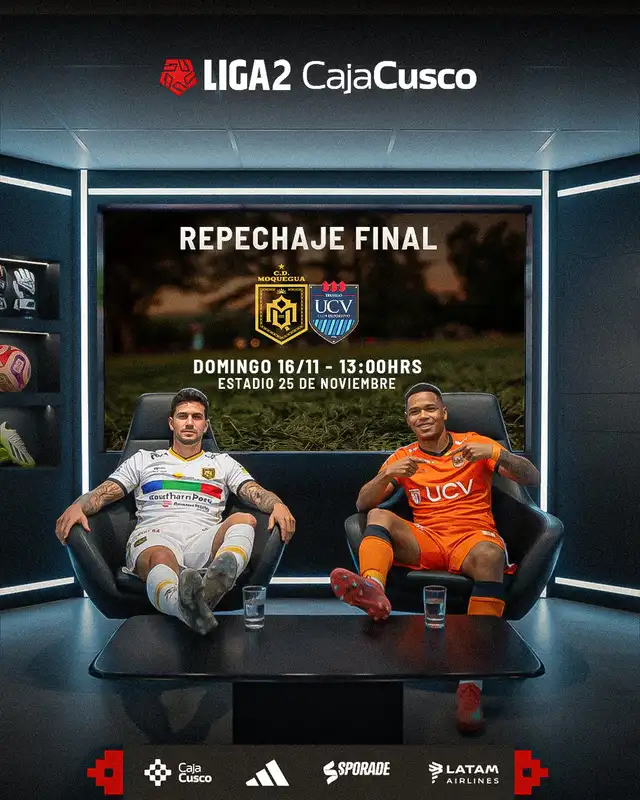 Banner de la final del vuelta del repechaje de la Liga 2. Foto: Liga 2   