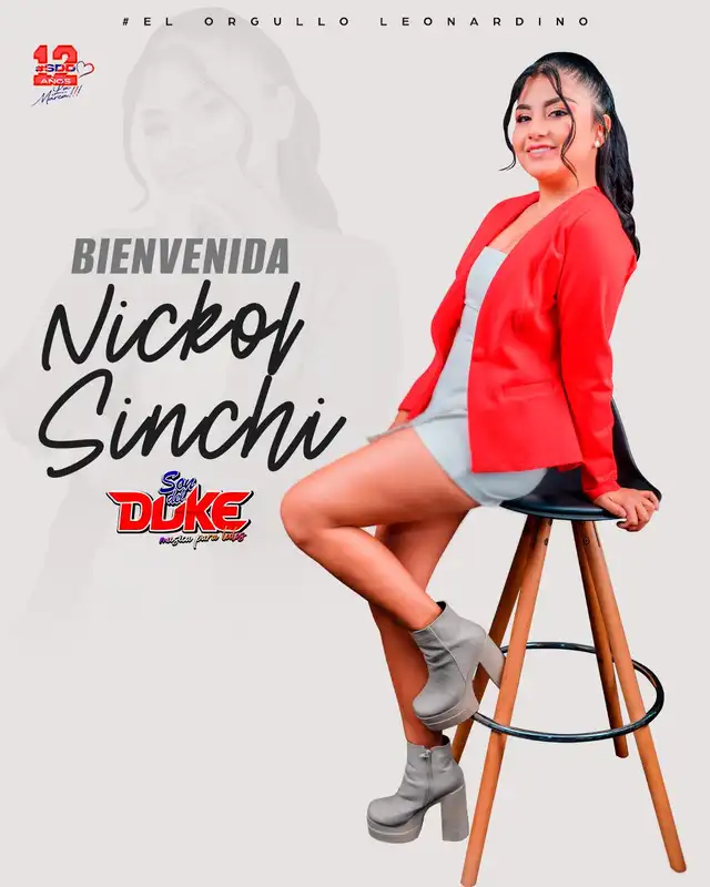 Nickol Sinchi nueva vocalista de Son del Duke. Foto: Son del Duke Facebook Nickol Sinchi nueva vocalista de Son del Duke. Foto: Son del Duke Facebook