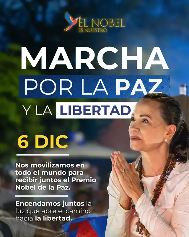 La oposición venezolana convoca a una marcha el próximo 6 de diciembre. La oposición venezolana convoca a una marcha el próximo 6 de diciembre.