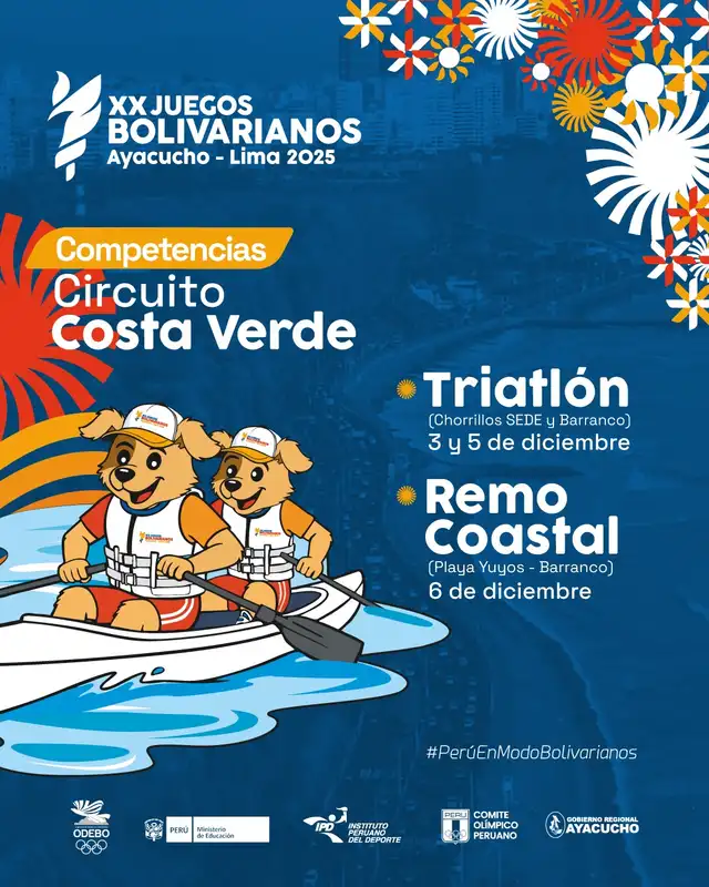 Circuito de la Costa Verde. Foto: Juegos Bolivarianos. Circuito de la Costa Verde. Foto: Juegos Bolivarianos.