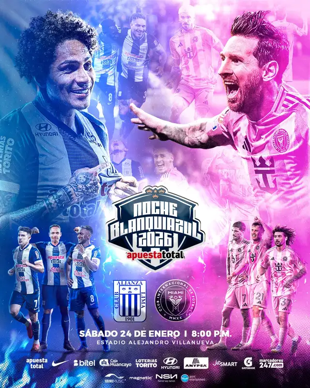 Afiche promocional para la Noche Blanquiazul 2026. Foto: Alianza Lima Afiche promocional para la Noche Blanquiazul 2026. Foto: Alianza Lima