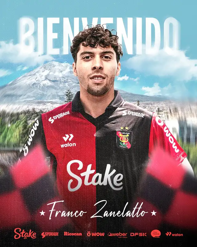  Franco Zanelatto vuelve al Perú tras casi un año en el extranjero. Foto: FBC Melgar   