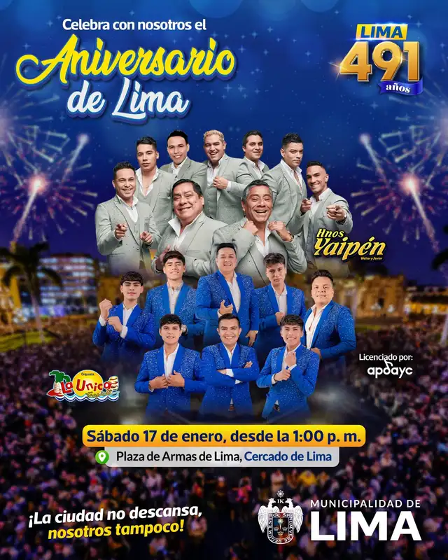 Actividades por el aniversario de Lima. Foto: Municipalidad de Lima