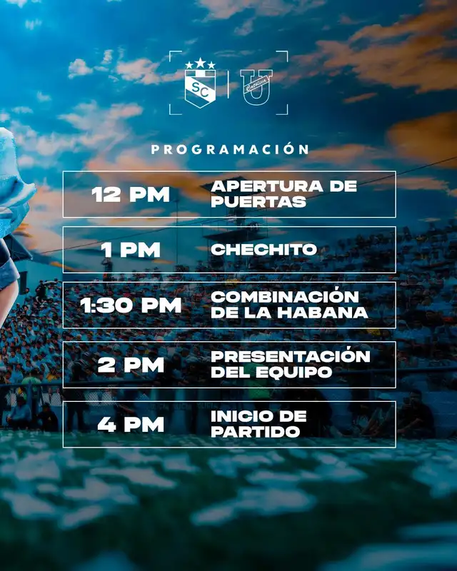 Programación de la Tarde Celeste 2026. Foto: Sporting Cristal   