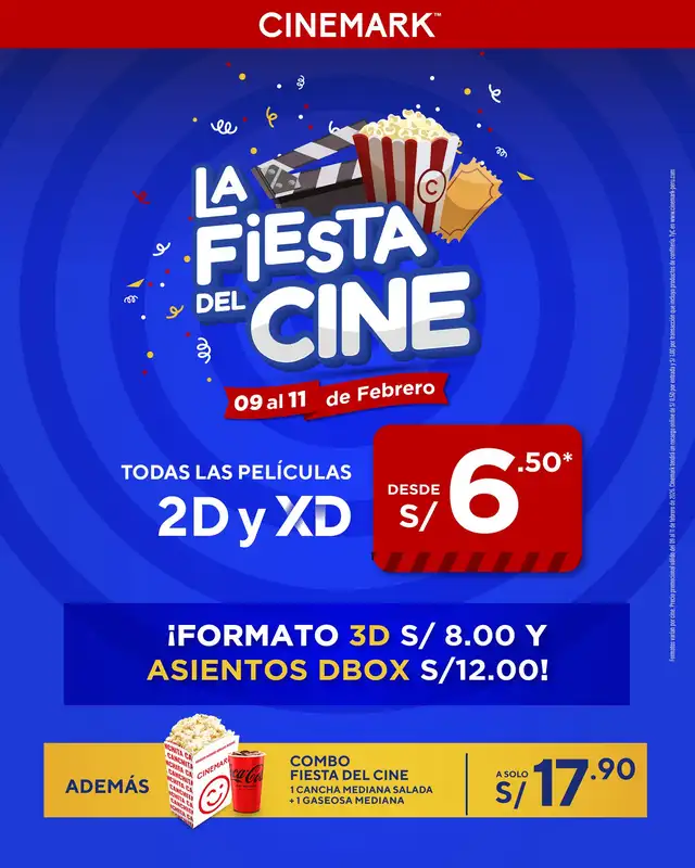  Fiesta del Cine 2026 en Cinemark. Foto: Cinemark   