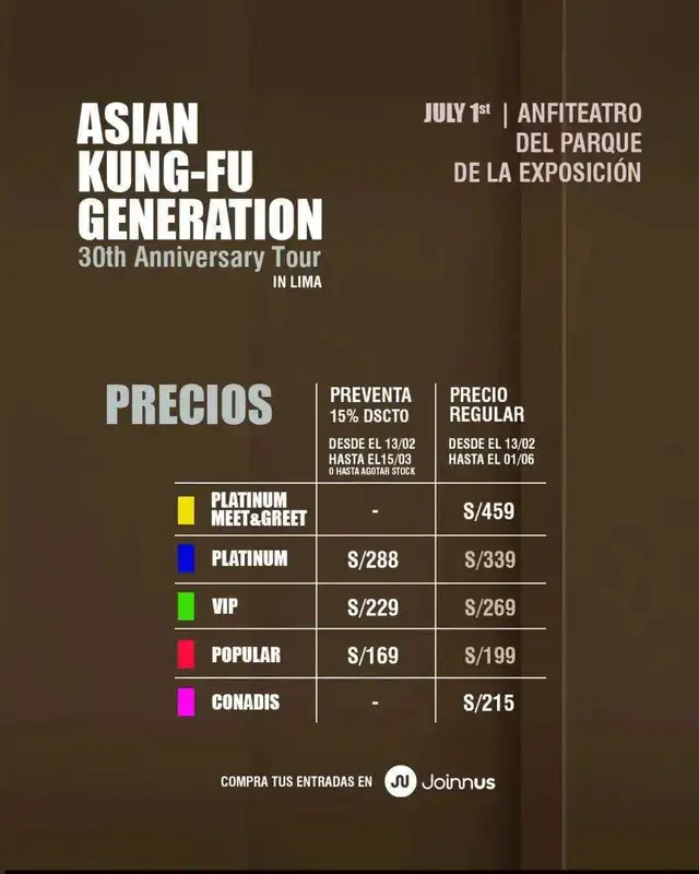 Precios de entrada. Foto: difusión   