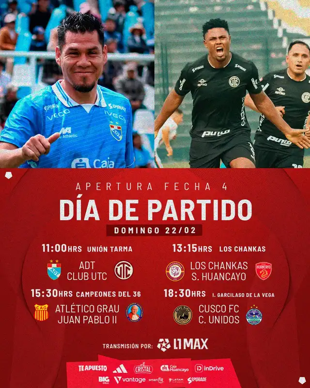 Partidos de hoy, domingo 22 de febrero. Foto: Liga 1   