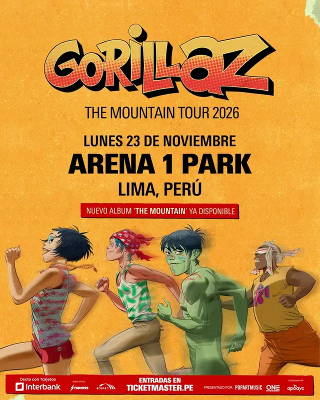 Esta será la primera vez que Gorillaz se presente en Perú. Foto: Instagram Esta será la primera vez que Gorillaz se presente en Perú. Foto: Instagram