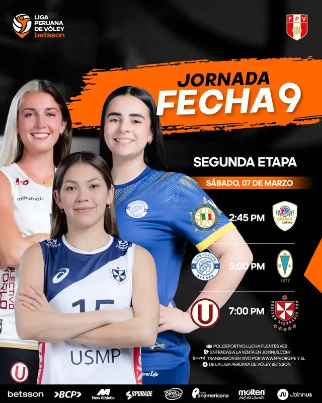 Programación de los partidos de este sábado 7 de marzo. Foto: Liga Peruana de Vóley   
