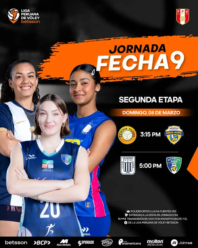 Partidos del domingo 8 de marzo. Foto: Liga Peruana de Vóley Partidos del domingo 8 de marzo. Foto: Liga Peruana de Vóley