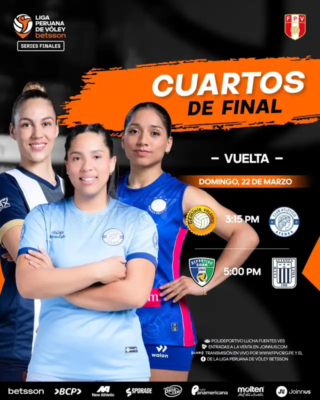 Partidos de hoy, domingo 22 de marzo. Foto: Liga Peruana de Vóley  