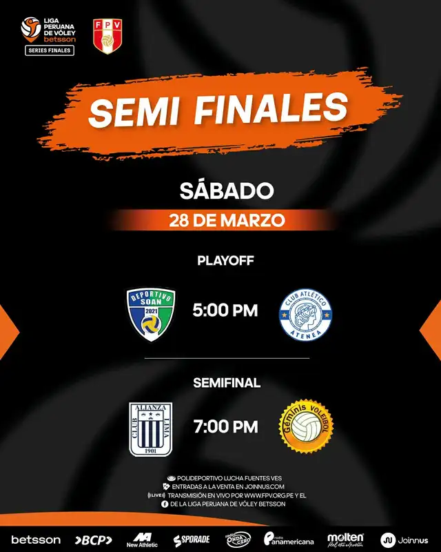 Partidos del sábado 28 de marzo. Foto: Liga Peruana de Vóley   