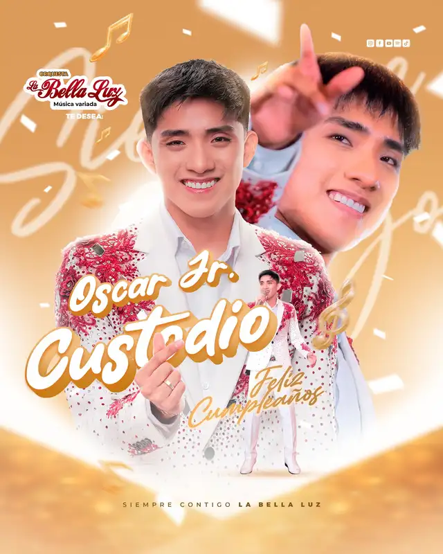 La Bella Luz dedicó un emotivo mensaje a Oscar Junior por su cumpleaños, destacando su talento y personalidad. Foto: Facebook