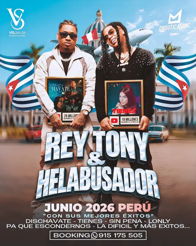 Los cantantes cubanos Rey Tony y Helabusador buscan deleitar a más de uno con sus exitosos temas. Foto: difusión