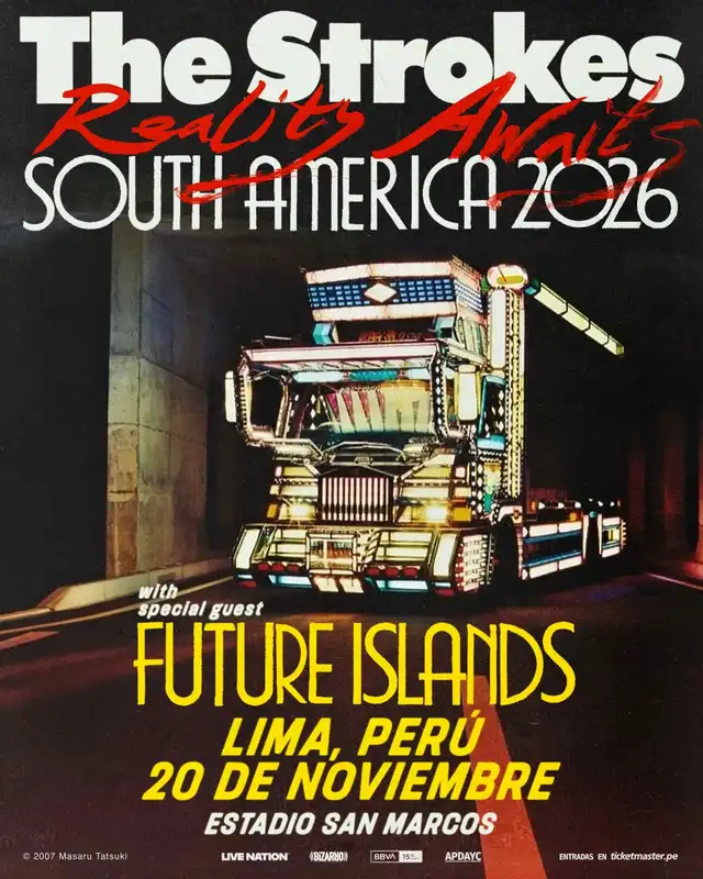 The Strokes regresará a Lima para un concierto explosivo en el Estadio San Marcos. Foto: difusión.