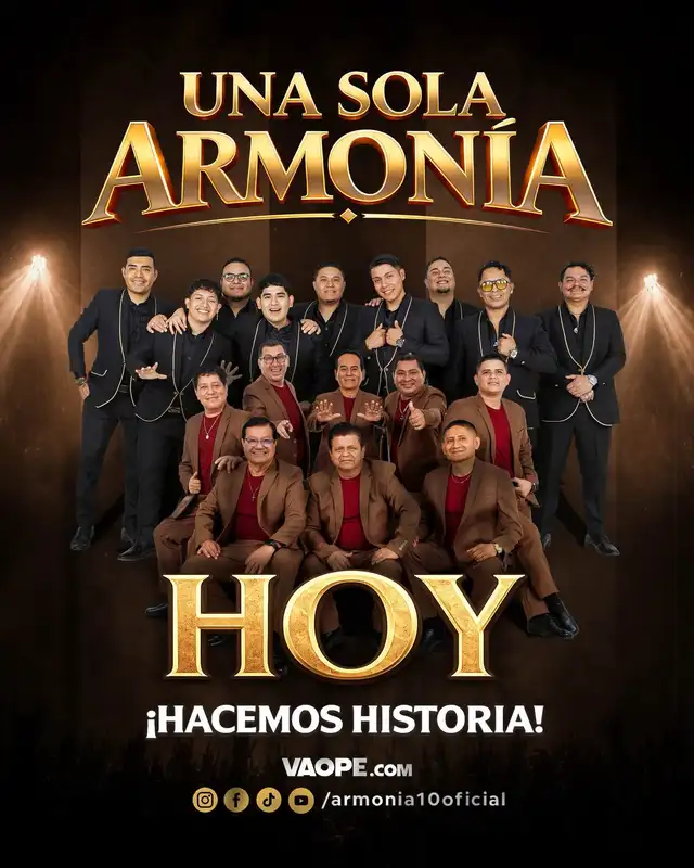Armonía 10 celebra sus 54 años con las leyendas del grupo. Foto: difusión
