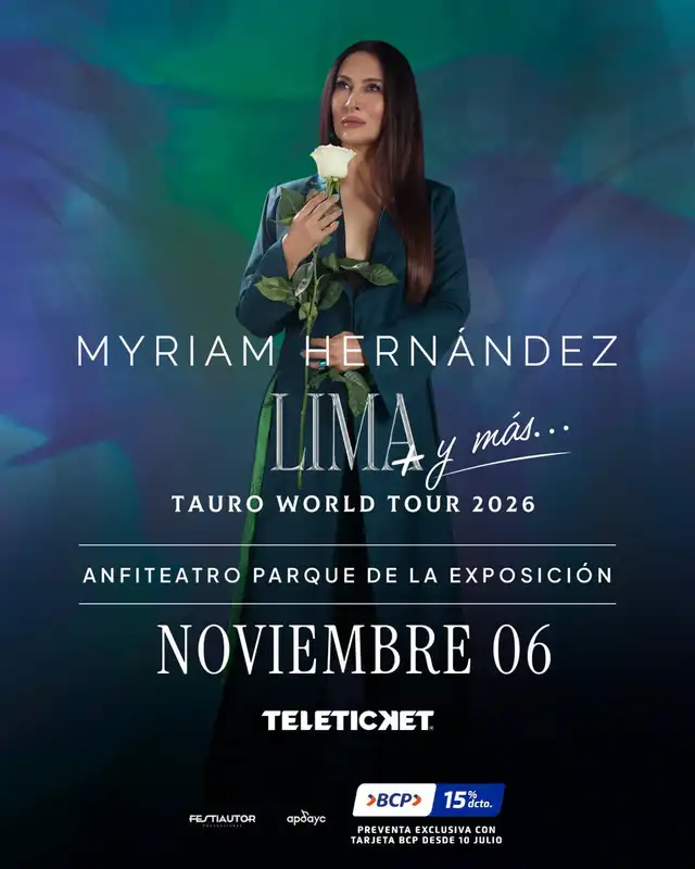 'Tauro World Tour 2026 / + y más...' reafirma la vigencia de Myriam Hernández en la escena internacional. 'Tauro World Tour 2026 / + y más...' reafirma la vigencia de Myriam Hernández en la escena internacional.