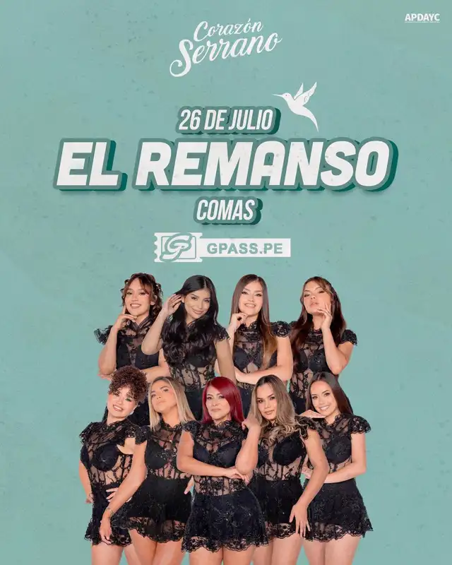 Corazón Serrano llega a Comas este domingo 26 de julio.